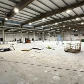 The interior of the building on Whiffler Road which is set to become the Highball Climbing Centre